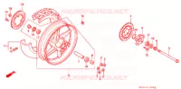 ROUE ARRIERE (1) pour Honda NSR 250 SP 9 de 1990