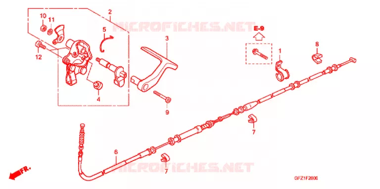 FREIN DE PARKING Honda SCOOTER 50 GYRO 2009  TC508
