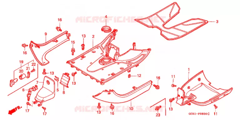 MARCHE PIEDS Honda SCOOTER 100 LEAD 1998  NH100W