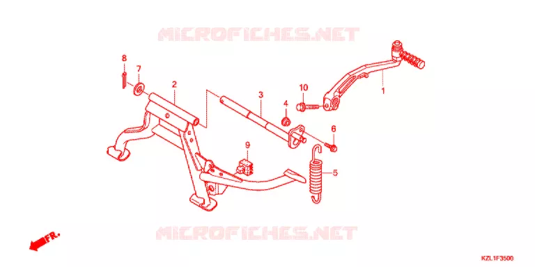 BEQUILLE Honda SCOOTER 110 DIO 2012  NSC110WHB