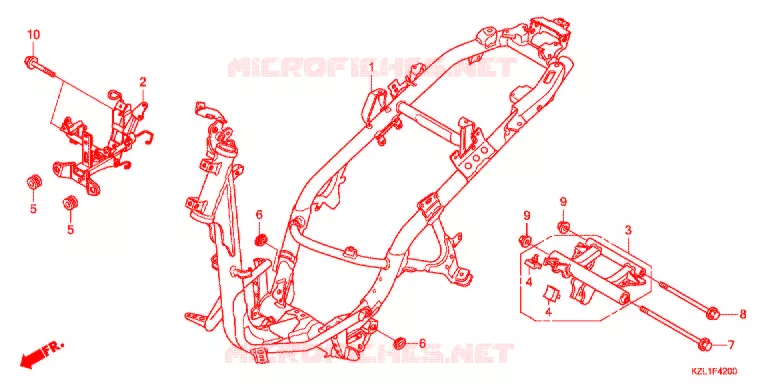 CADRE Honda SCOOTER 110 DIO 2011  NSC110WHB
