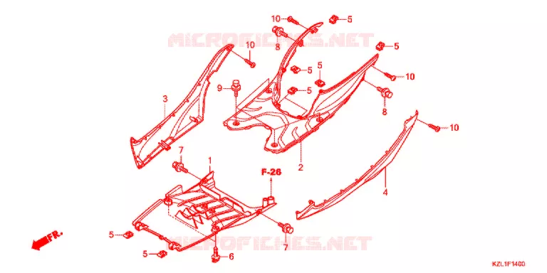 MARCHE PIEDS Honda SCOOTER 110 DIO 2012  NSC110WHB