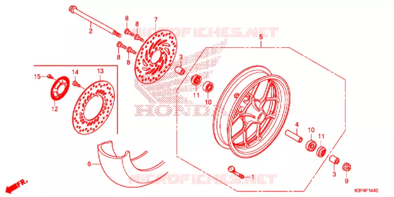 ROUE AVANT Honda MOTO 125 MONKEY 2019  Z125MAK