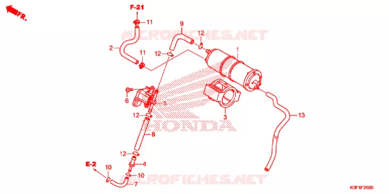 SYSTÈME DE RECYCLAGE DES GAZ Honda MOTO 125 MONKEY 2018  Z125MAK