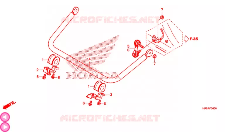 BARRE ANTI ROULIS Honda ATV 500 FOURTRAX 2019  TRX500FM6K