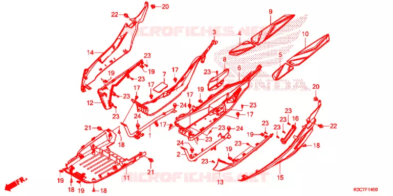 MARCHE PIEDS Honda SCOOTER 250 FORZA 2019  NSS250AK