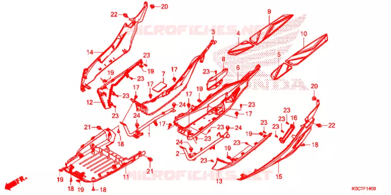 MARCHE PIEDS Honda SCOOTER 250 FORZA 2019  NSS250AK