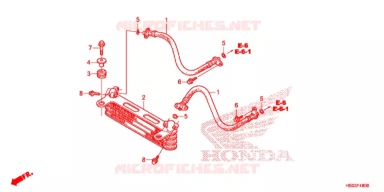RADIATEUR D'HUILE Honda ATV 250 FOURTRAX 2019  TRX250TM1K
