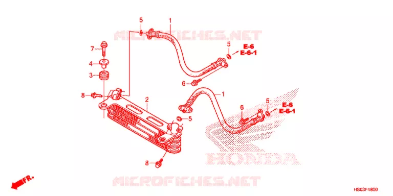 RADIATEUR D'HUILE Honda ATV 250 FOURTRAX 2018  TRX250TMJ