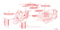 AUTOCOLLANTS pour Honda SH 125 ABS D 3ED TOP CASE de 2019