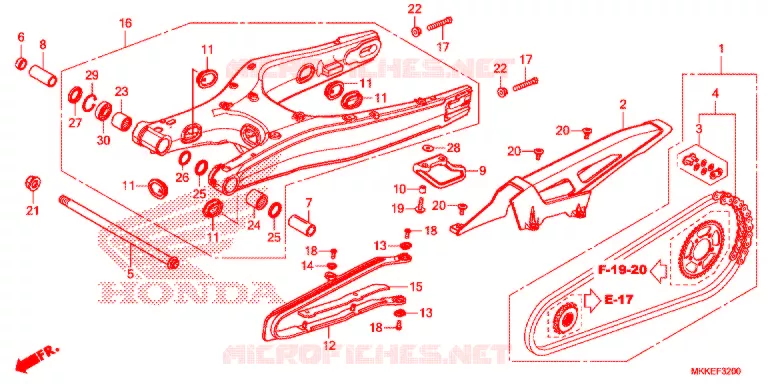BRAS OSCILLANT Honda MOTO 1000 AFRICA-TWIN 2019  CRF1000DK