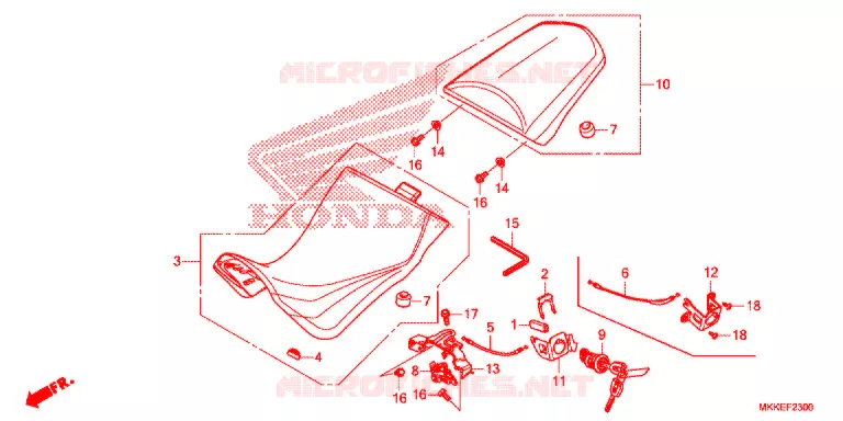 SELLE Honda MOTO 1000 AFRICA-TWIN 2019  CRF1000DK