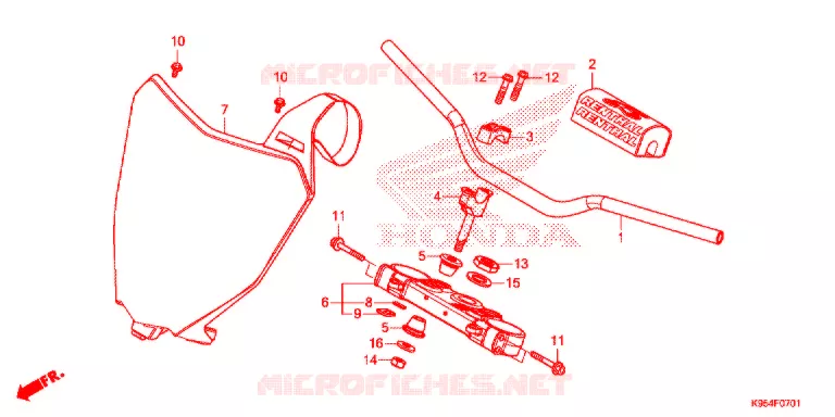 GUIDON - TE DE FOURCHE ('19) Honda MOTO 250 CRF 2019  CRF250RXK