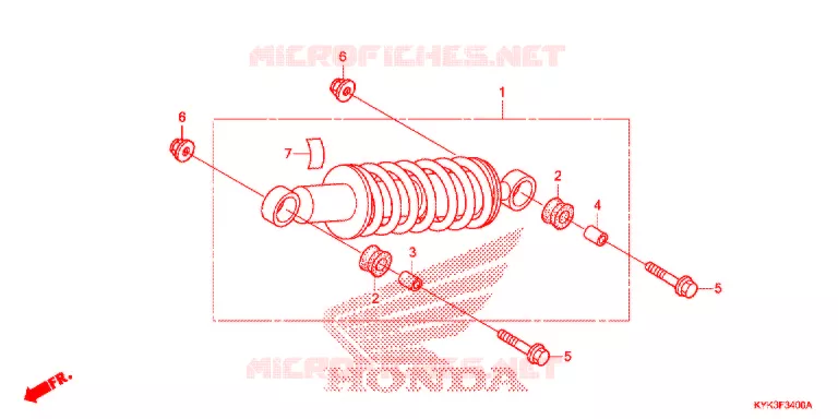 AMORTISSEUR ARRIERE Honda MOTO 110 CRF 2020  CRF110FK
