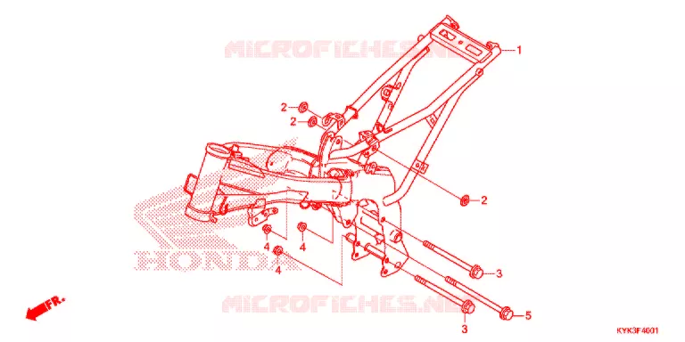 CADRE (CRF110FK) Honda MOTO 110 CRF 2020  CRF110FK