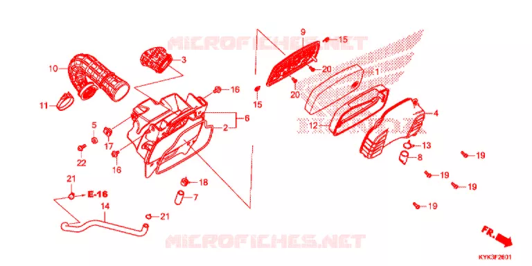 FILTRE A AIR (CRF110FK) Honda MOTO 110 CRF 2019  CRF110FK