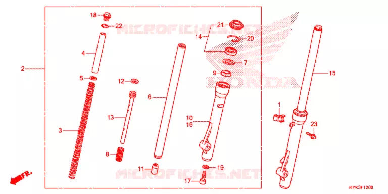 FOURCHE Honda MOTO 110 CRF 2020  CRF110FK