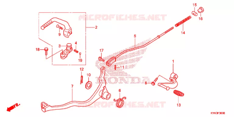 PEDALE - KICK Honda MOTO 110 CRF 2019  CRF110FK
