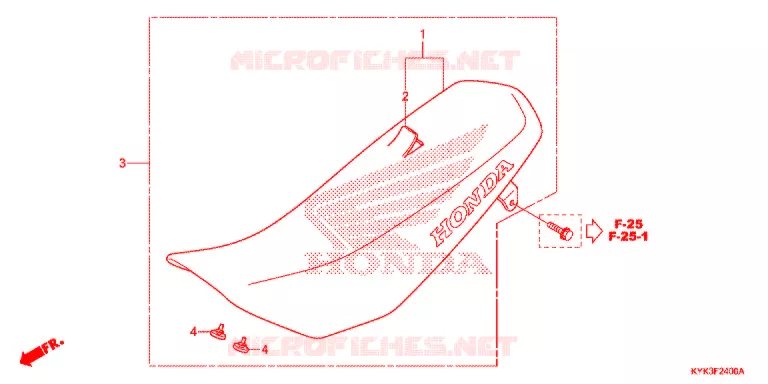 SELLE Honda MOTO 110 CRF 2020  CRF110FK