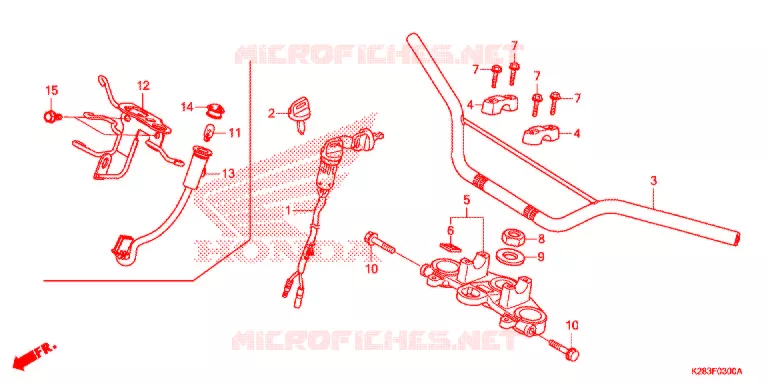 GUIDON Honda MOTO 125 CRF 2018  CRF125FBJ