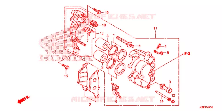 ETRIER DE FREIN AVANT Honda MOTO 125 CRF 2021  CRF125FBK