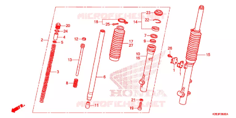 FOURCHE Honda MOTO 125 CRF 2021  CRF125FBK