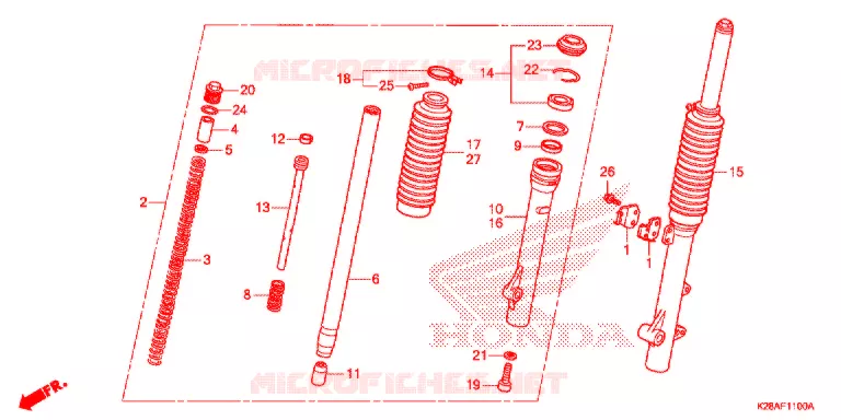 FOURCHE Honda MOTO 125 CRF 2019  CRF125FK