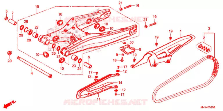 BRAS OSCILLANT Honda MOTO 1000 AFRICA-TWIN 2019  CRF1000D2K
