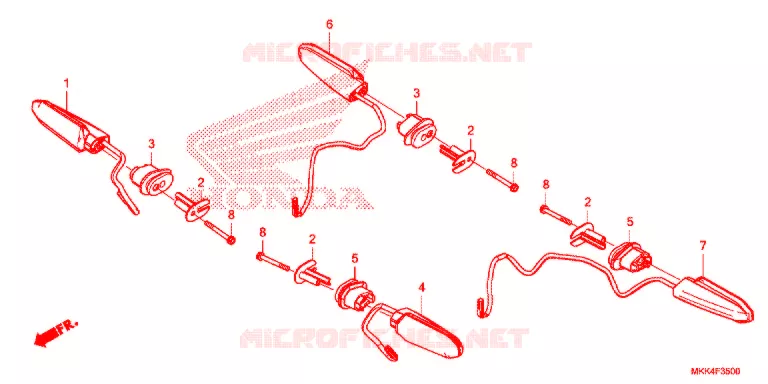 CLIGNOTANT Honda MOTO 1000 AFRICA-TWIN 2019  CRF1000D2K