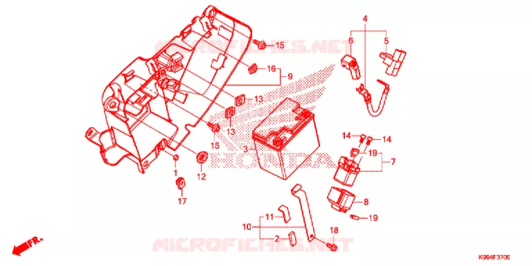 BATTERIE Honda MOTO 250 CRF 2019  CRF250FK