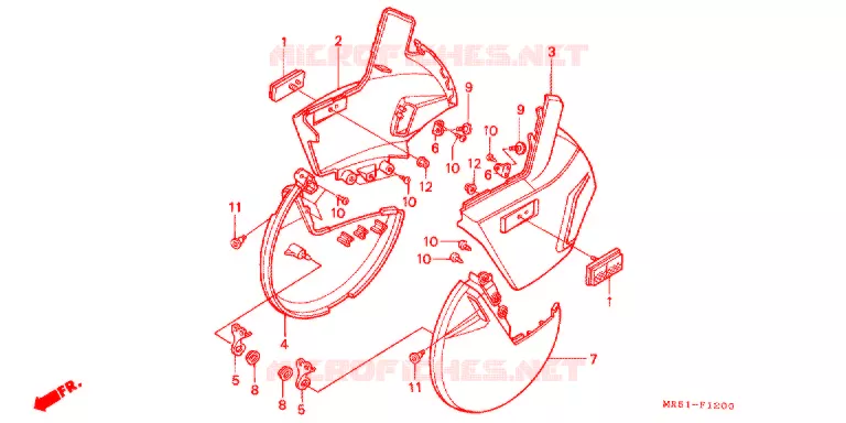 CACHE DISQUE AVANT Honda MOTO 800 PC800 1994  PC800R