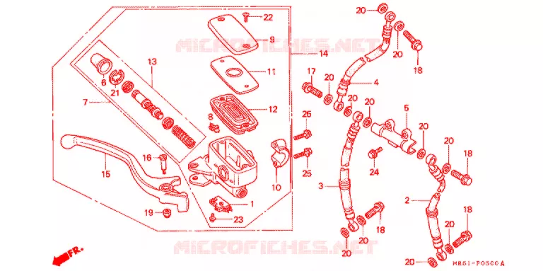 MAITRE CYLINDRE DE FREIN AVANT Honda MOTO 800 PC800 1994  PC800R