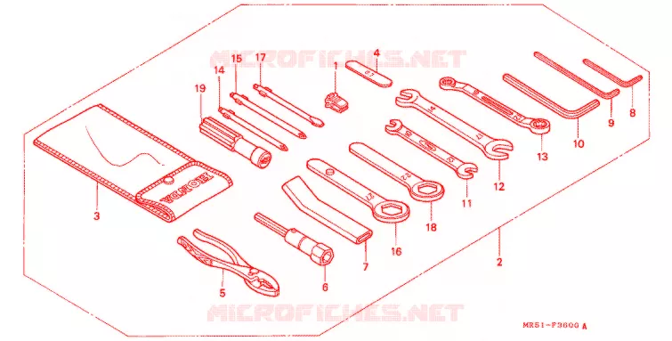 OUTIL Honda MOTO 800 PC800 1992  PC800R