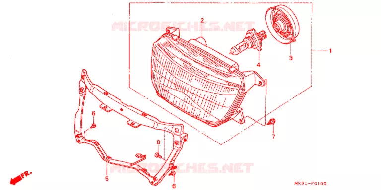 PHARE Honda MOTO 800 PC800 1995  PC800R