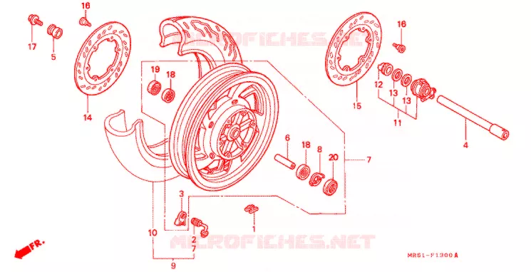 ROUE AVANT Honda MOTO 800 PC800 1992  PC800R