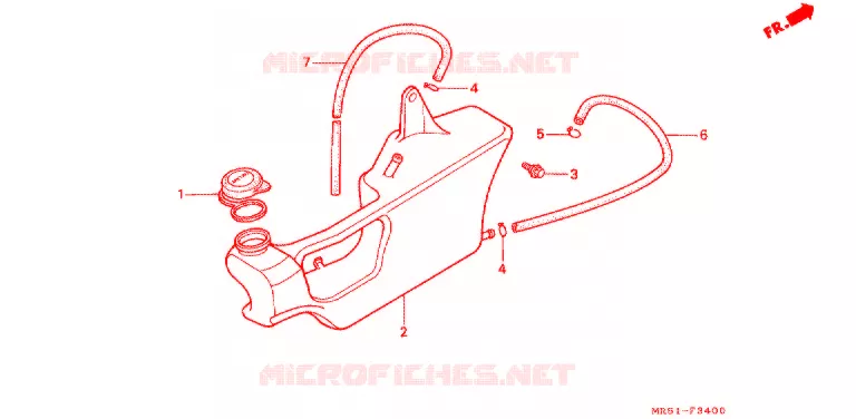 VASE D'EXPANSION Honda MOTO 800 PC800 1994  PC800R