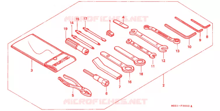 OUTIL Honda MOTO 800 PC800 1996  PC800T