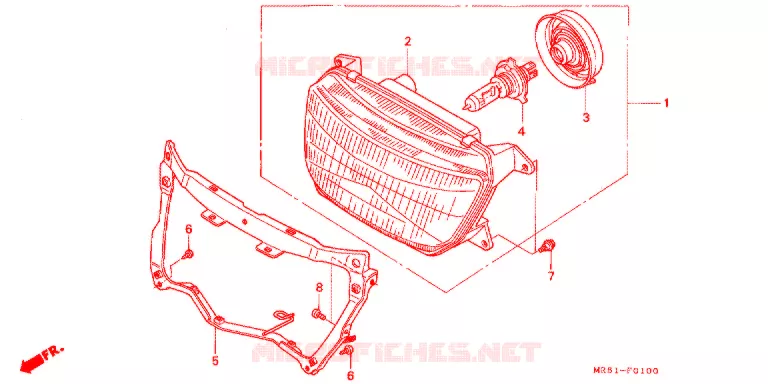 PHARE Honda MOTO 800 PC800 1996  PC800T
