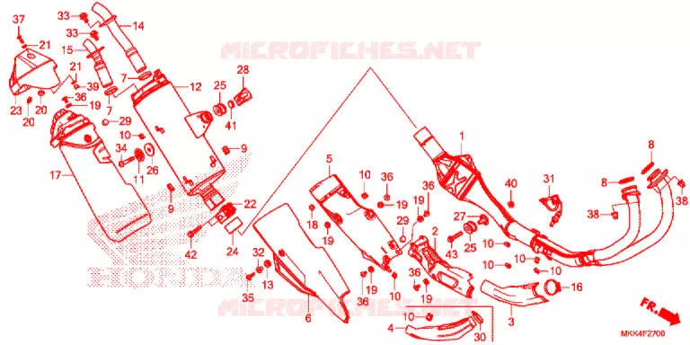 SILENCIEUX D'ECHAPPEMENT Honda MOTO 1000 AFRICA-TWIN 2019  CRF1000DK