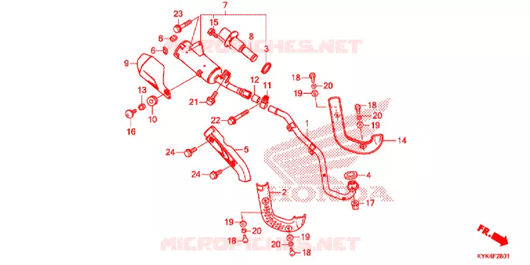 SILENCIEUX D'ECHAPPEMENT (CRF110F'19) Honda MOTO 110 CRF 2019  CRF110FK
