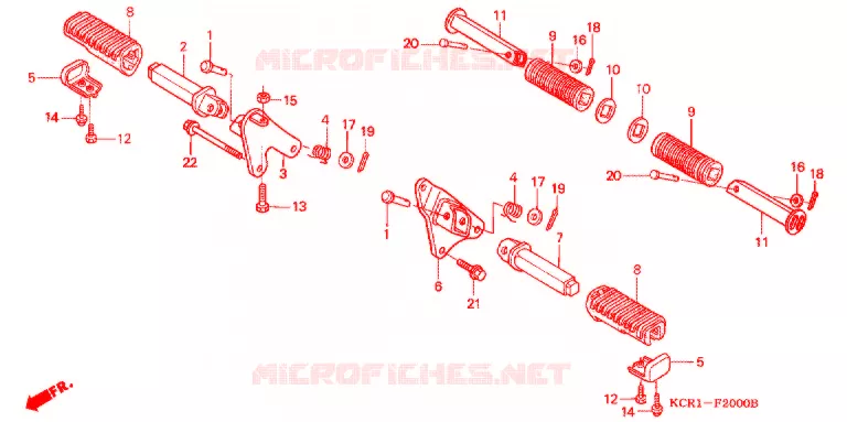 REPOSE PIED (VT250CR/T/V) Honda MOTO 250 MAGNA 1996  VT250CT_IV