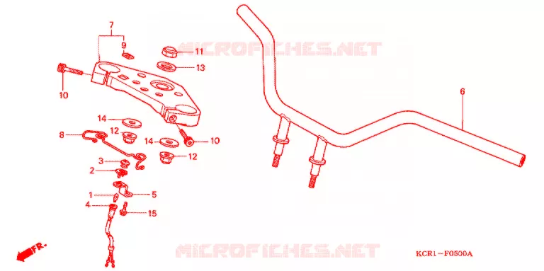 GUIDON - TE DE FOURCHE Honda MOTO 250 MAGNA 2003  VT250C3