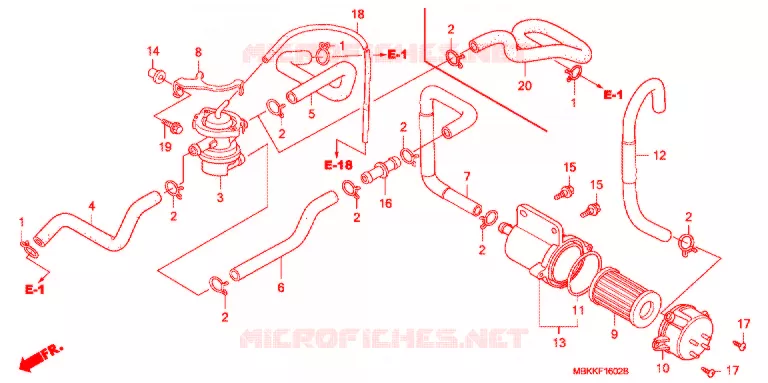 COMMANDE INJECTION D'AIR SOUPAPE Honda MOTO 400 SHADOW 2008  NV400C8
