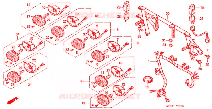 FEUX AVANT Honda MOTO 400 CB 2004  CB400L4