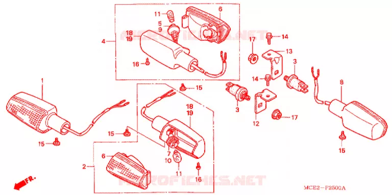 CLIGNOTANT Honda MOTO 400 CB 2007  CB400L6