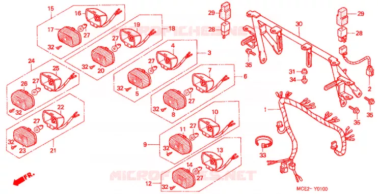 FEUX AVANT Honda MOTO 400 CB 2007  CB400L6