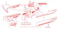 AUTOCOLLANTS pour Honda CB 750 RED de 2007