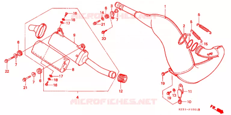 ECHAPPEMENT (2) Honda MOTO 250 CR 1993  CR250RP