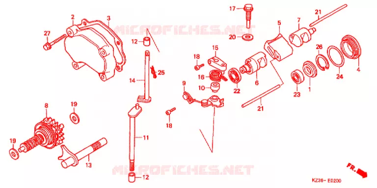 SOUPAPE D'ECHAPPEMENT Honda MOTO 250 CR 2000  CR250RY