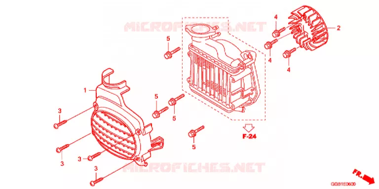 VENTILATEUR ET COUVERCLE DE RADIATEUR Honda SCOOTER 50 SCOOPY 2009  CHF509